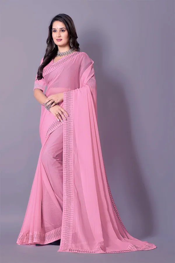 Pink_Georgette_Premium_Embroidered_Saree_With_Matching_Blouse_For_Women