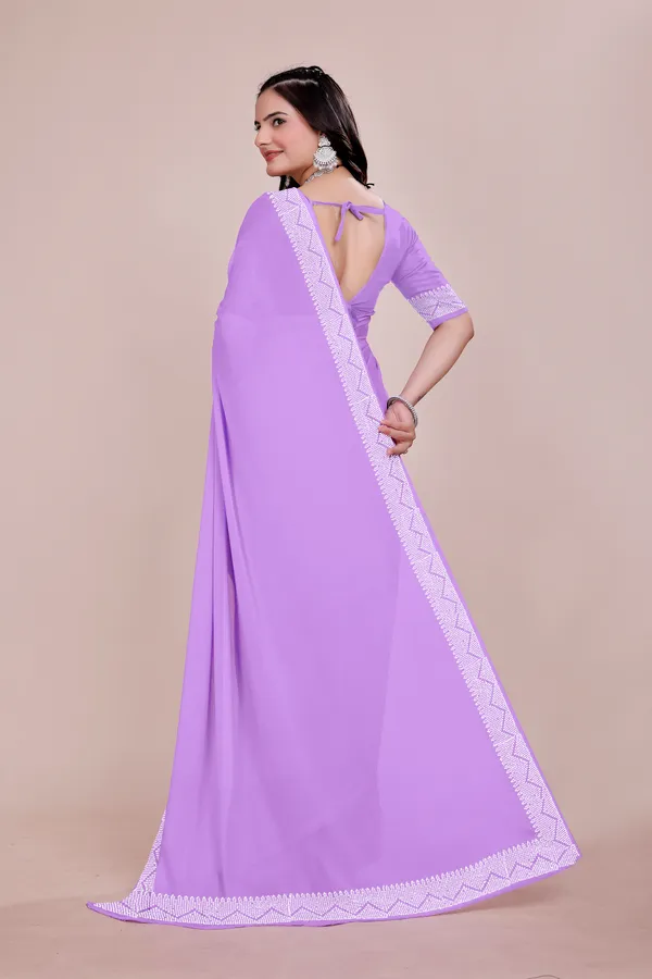 Purple_Georgette_Premium_Embroidered_Saree_With_Matching_Blouse_For_Women