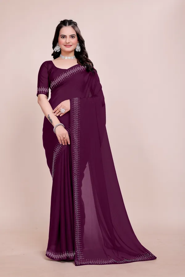 Purple_Georgette_Premium_Embroidered_Saree_With_Matching_Blouse_For_Women