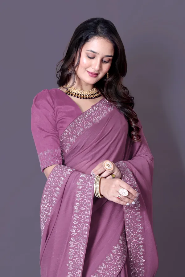 Purple_Georgette_Premium_Embroidered_Saree_With_Matching_Blouse_For_Women