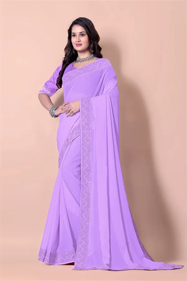 Purple_Georgette_Premium_Embroidered_Saree_With_Matching_Blouse_For_Women