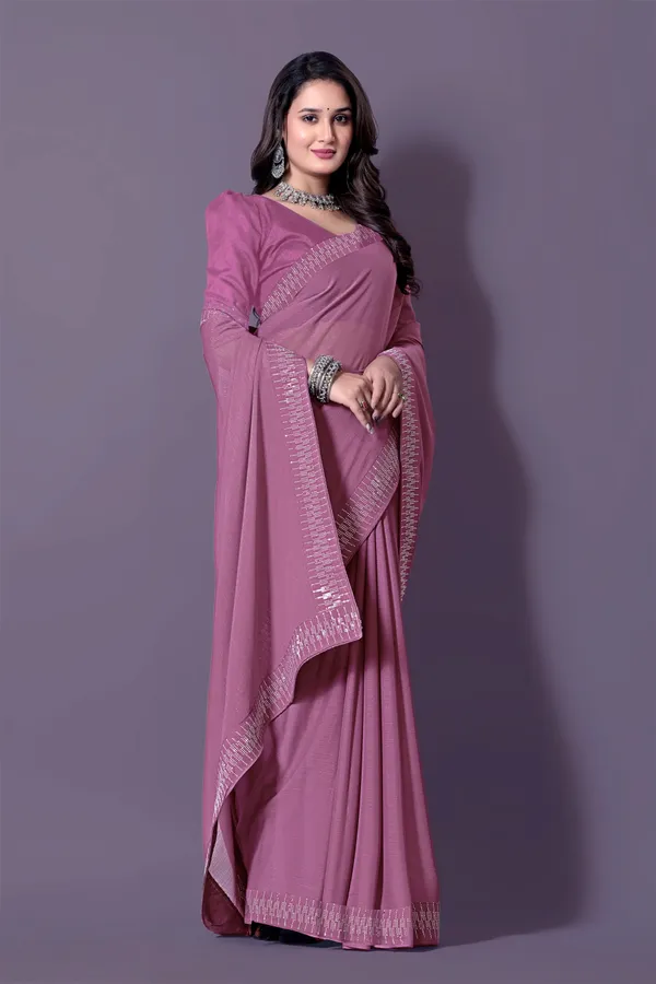 Pink_Georgette_Premium_Embroidered_Saree_With_Matching_Blouse_For_Women