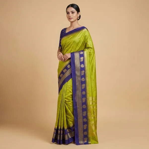 Yellow_Georgette_Premium_Embroidered_Saree_With_Matching_Blouse_For_Women