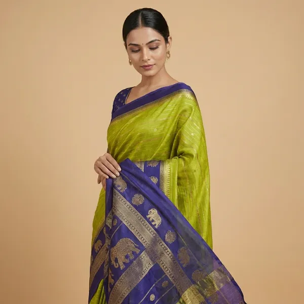 Yellow_Georgette_Premium_Embroidered_Saree_With_Matching_Blouse_For_Women