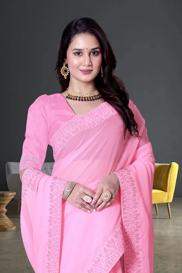 Pink_Georgette_Premium_Embroidered_Saree_With_Matching_Blouse_For_Women