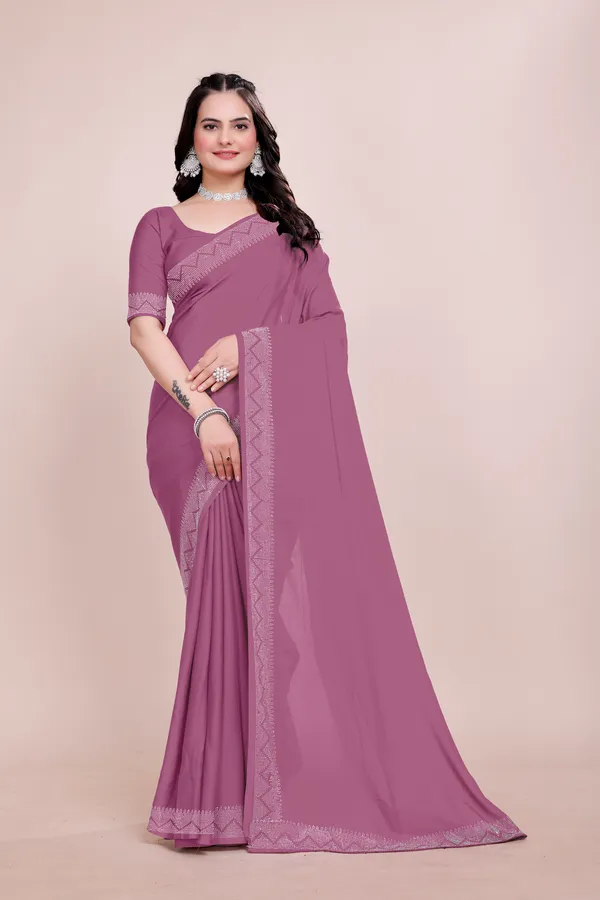 Purple_Georgette_Premium_Embroidered_Saree_With_Matching_Blouse_For_Women