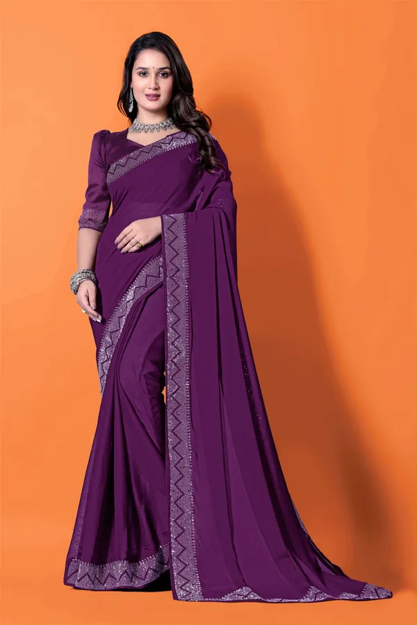 Purple_Georgette_Premium_Embroidered_Saree_With_Matching_Blouse_For_Women