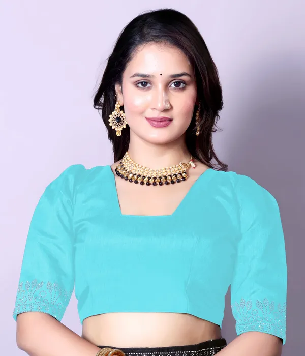 Sky_Blue_Georgette_Premium_Embroidered_Saree_With_Matching_Blouse_For_Women