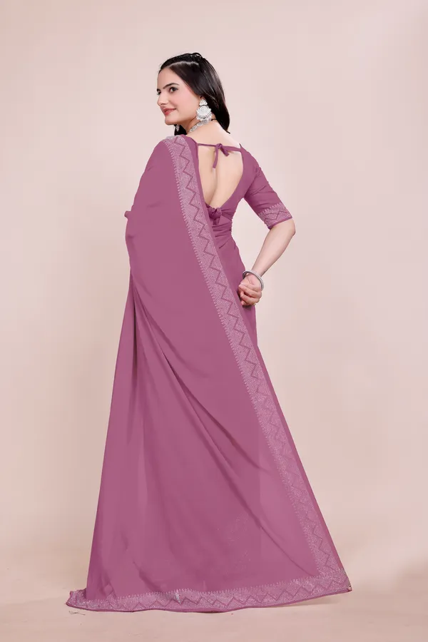 Purple_Georgette_Premium_Embroidered_Saree_With_Matching_Blouse_For_Women