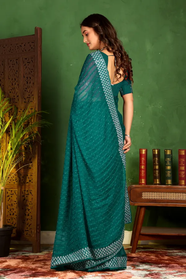 Green_Georgette_Premium_Embroidered_Saree_With_Matching_Blouse_For_Women