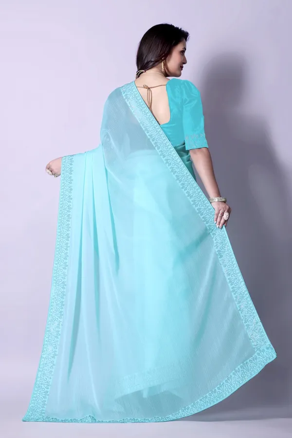 Sky_Blue_Georgette_Premium_Embroidered_Saree_With_Matching_Blouse_For_Women