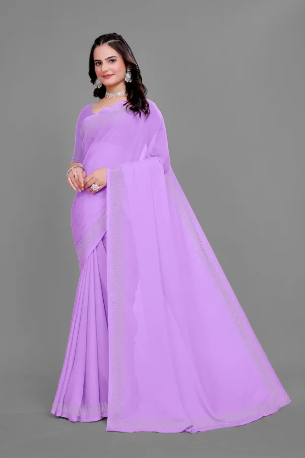 Purple_Georgette_Premium_Embroidered_Saree_With_Matching_Blouse_For_Women