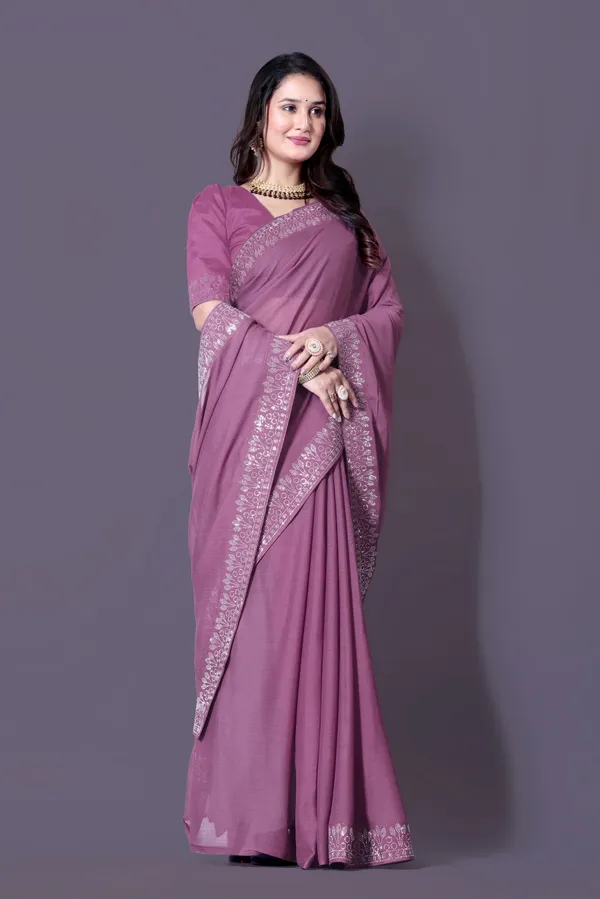 Purple_Georgette_Premium_Embroidered_Saree_With_Matching_Blouse_For_Women