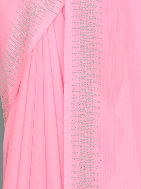 Pink_Georgette_Premium_Embroidered_Saree_With_Matching_Blouse_For_Women