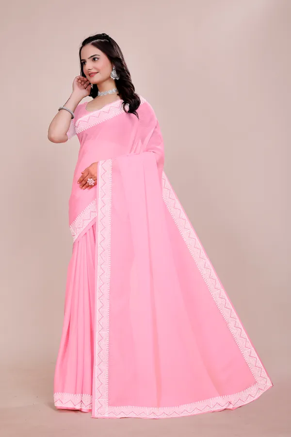 Pink_Georgette_Premium_Embroidered_Saree_With_Matching_Blouse_For_Women