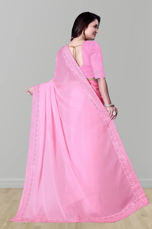 Pink_Georgette_Premium_Embroidered_Saree_With_Matching_Blouse_For_Women