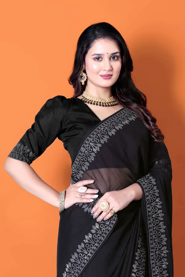 Black_Georgette_Premium_Embroidered_Saree_With_Matching_Blouse_For_Women