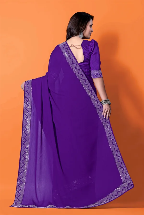 Purple_Georgette_Premium_Embroidered_Saree_With_Matching_Blouse_For_Women