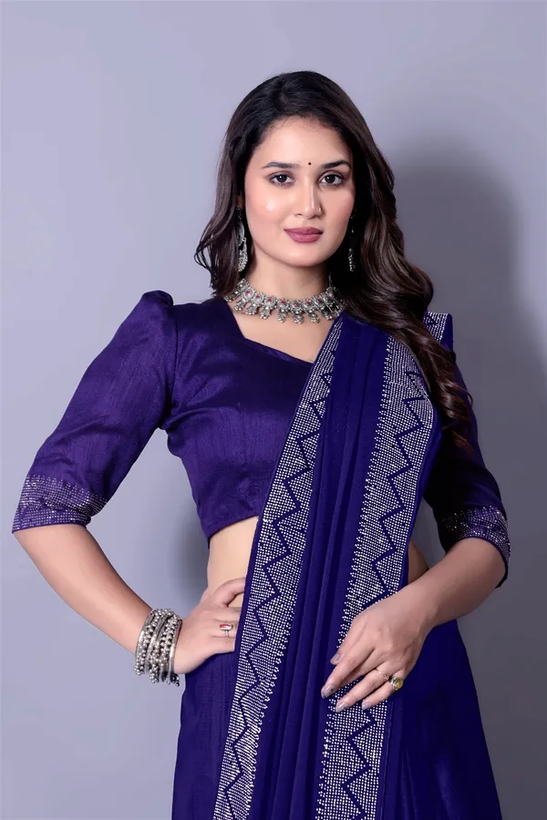 Royal_Blue_Georgette_Premium_Embroidered_Saree_With_Matching_Blouse_For_Women