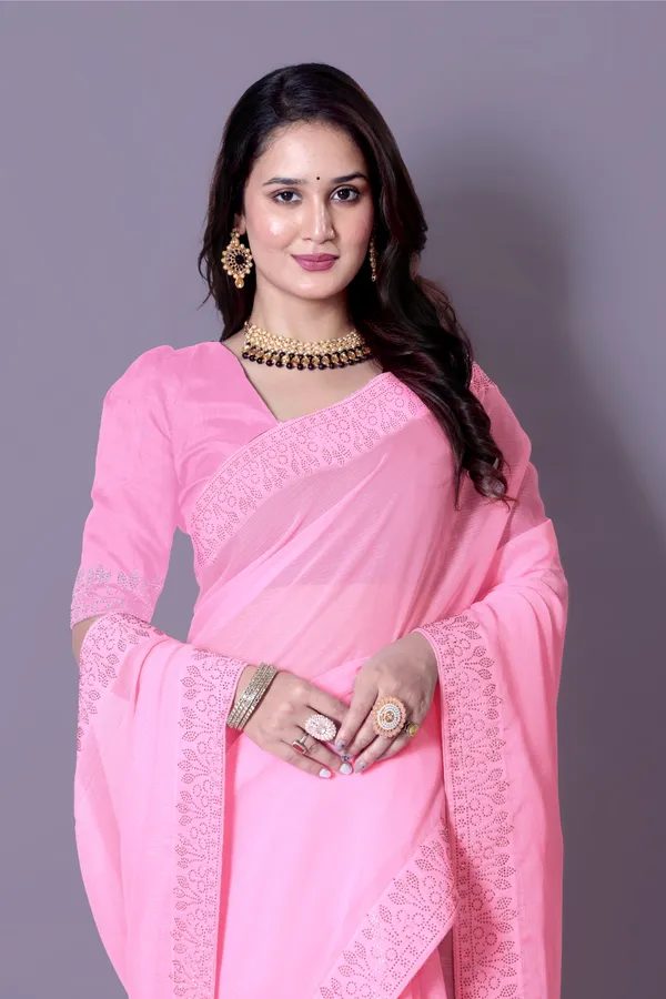Pink_Georgette_Premium_Embroidered_Saree_With_Matching_Blouse_For_Women