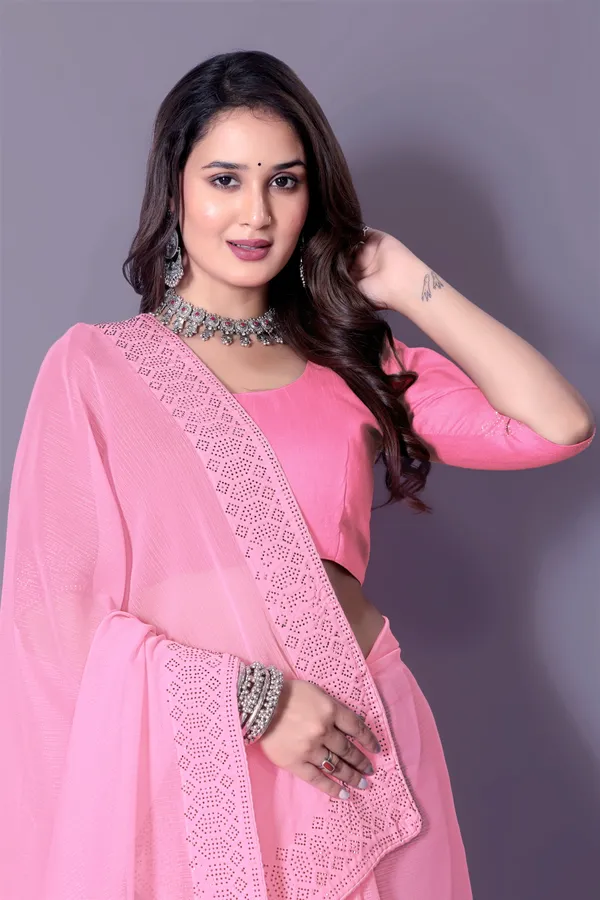 Pink_Georgette_Premium_Embroidered_Saree_With_Matching_Blouse_For_Women