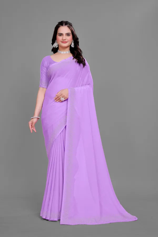 Purple_Georgette_Premium_Embroidered_Saree_With_Matching_Blouse_For_Women