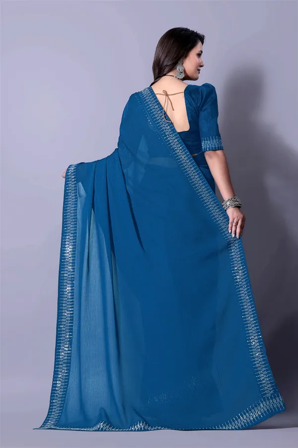 Blue_Georgette_Premium_Embroidered_Saree_With_Matching_Blouse_For_Women