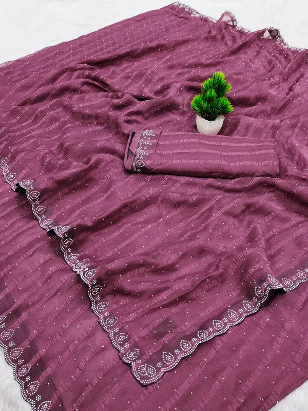 Purple_Georgette_Premium_Embroidered_Saree_With_Matching_Blouse_For_Women