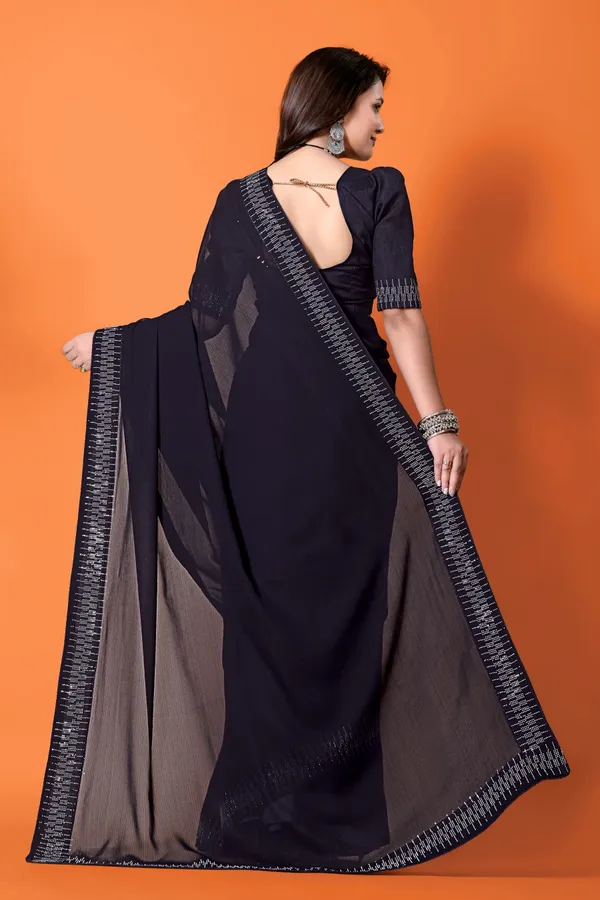 Black_Georgette_Premium_Embroidered_Saree_With_Matching_Blouse_For_Women
