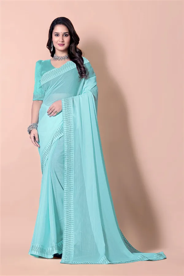 Blue_Georgette_Premium_Embroidered_Saree_With_Matching_Blouse_For_Women