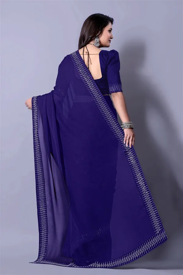 Purple_Georgette_Premium_Embroidered_Saree_With_Matching_Blouse_For_Women