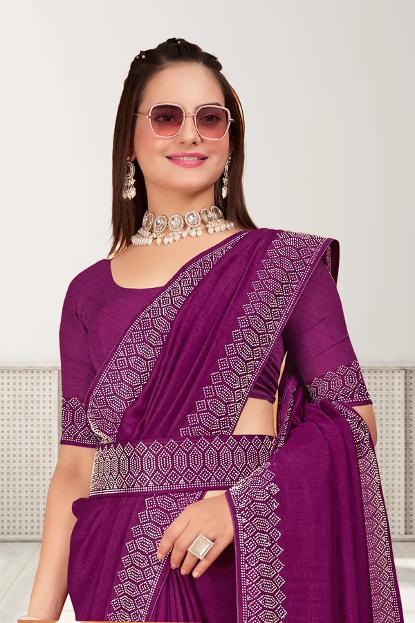 Purple_Georgette_Premium_Embroidered_Saree_With_Matching_Blouse_For_Women