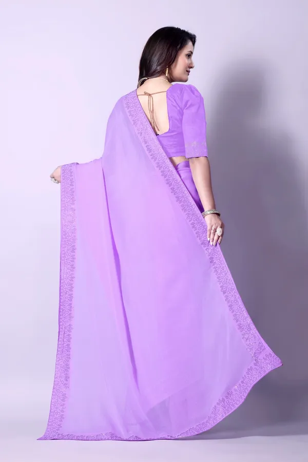 Purple_Georgette_Premium_Embroidered_Saree_With_Matching_Blouse_For_Women