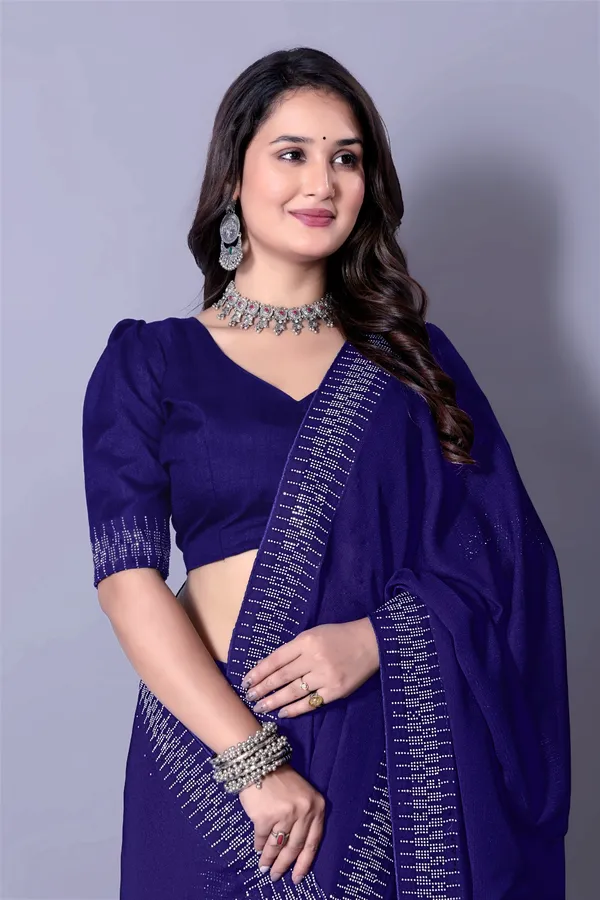 Purple_Georgette_Premium_Embroidered_Saree_With_Matching_Blouse_For_Women