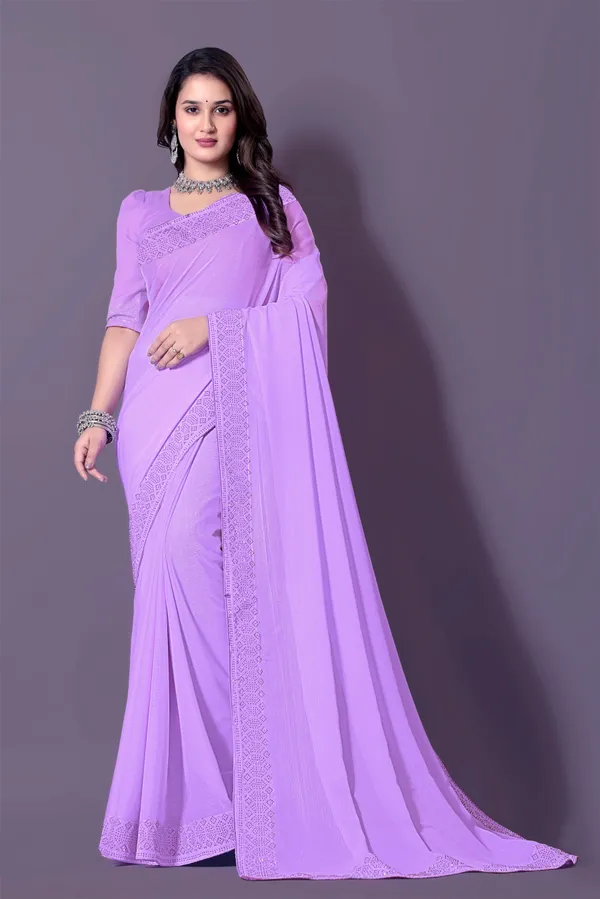 Purple_Georgette_Premium_Embroidered_Saree_With_Matching_Blouse_For_Women