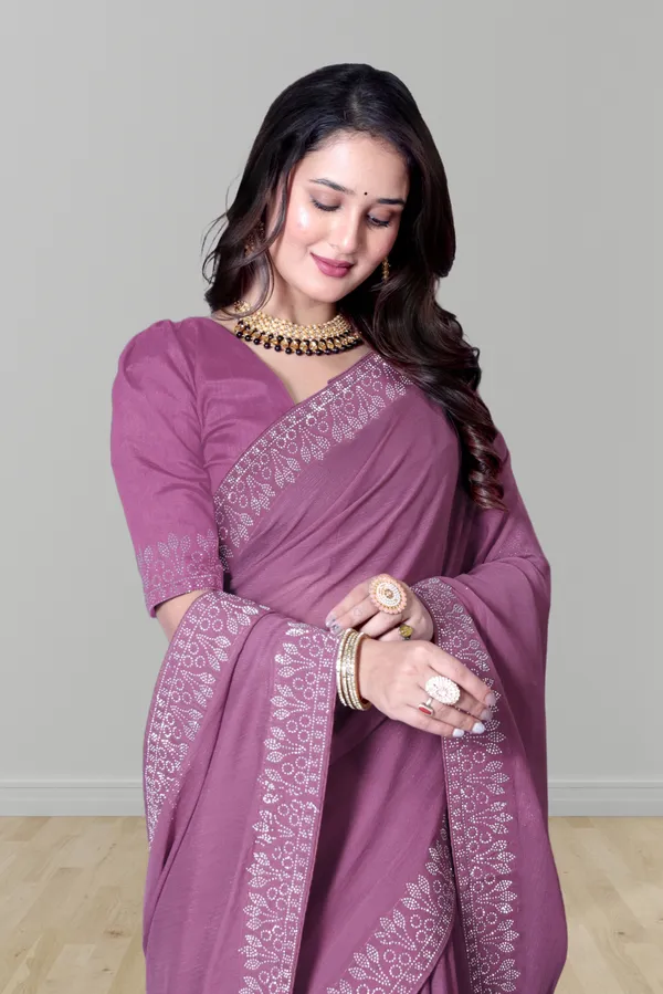 Purple_Georgette_Premium_Embroidered_Saree_With_Matching_Blouse_For_Women