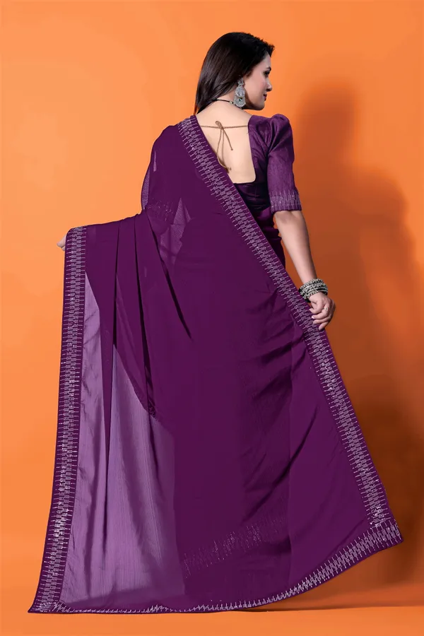Purple_Georgette_Premium_Embroidered_Saree_With_Matching_Blouse_For_Women