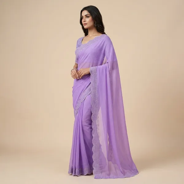 Purple_Georgette_Premium_Embroidered_Saree_With_Matching_Blouse_For_Women