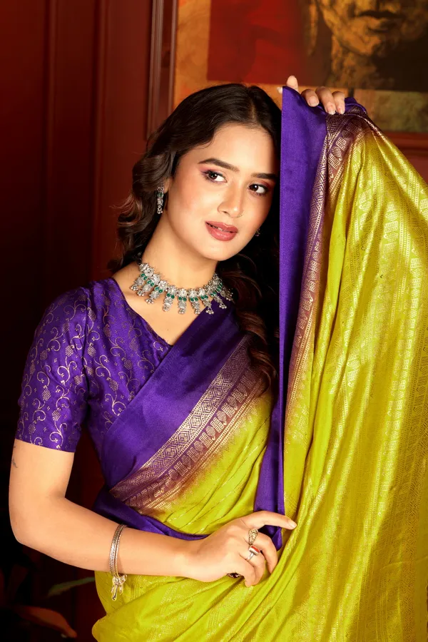 Purple_&_Yellow_Georgette_Premium_Embroidered_Saree_With_Matching_Blouse_For_Women