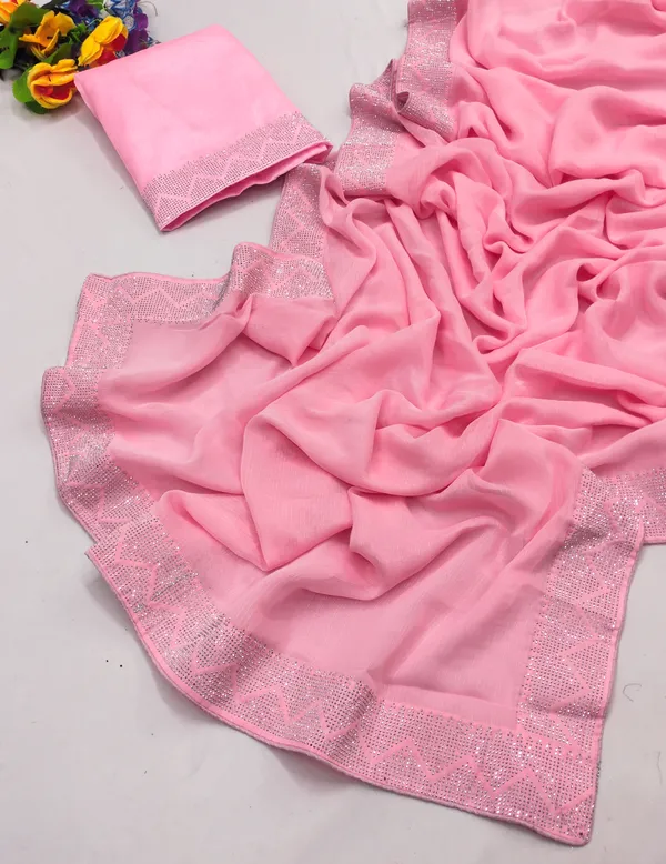 Pink_Georgette_Premium_Embroidered_Saree_With_Matching_Blouse_For_Women