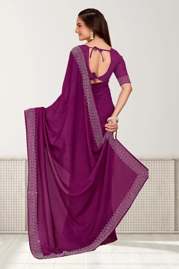 Purple_Georgette_Premium_Embroidered_Saree_With_Matching_Blouse_For_Women