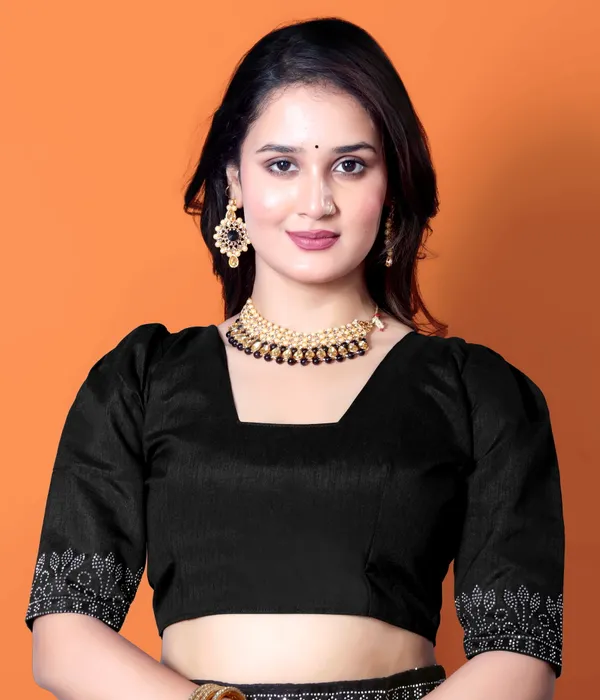 Black_Georgette_Premium_Embroidered_Saree_With_Matching_Blouse_For_Women