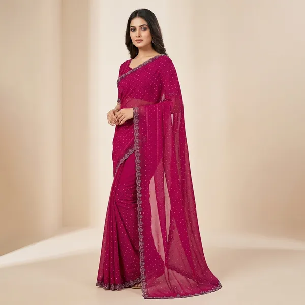 Pink_Georgette_Premium_Embroidered_Saree_With_Matching_Blouse_For_Women