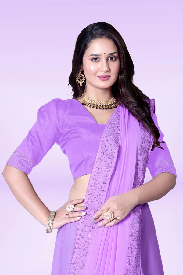 Purple_Georgette_Premium_Embroidered_Saree_With_Matching_Blouse_For_Women