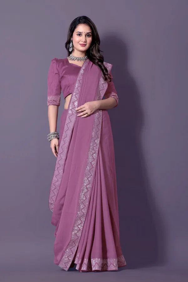 Purple_Georgette_Premium_Embroidered_Saree_With_Matching_Blouse_For_Women