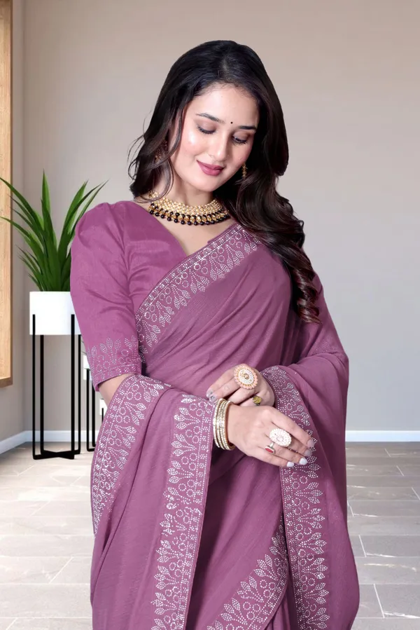 Purple_Georgette_Premium_Embroidered_Saree_With_Matching_Blouse_For_Women