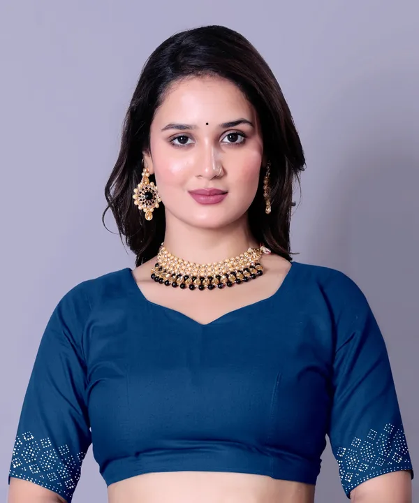 Blue_Georgette_Premium_Embroidered_Saree_With_Matching_Blouse_For_Women