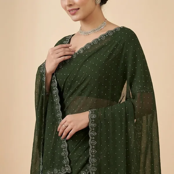 Green_Georgette_Premium_Embroidered_Saree_With_Matching_Blouse_For_Women