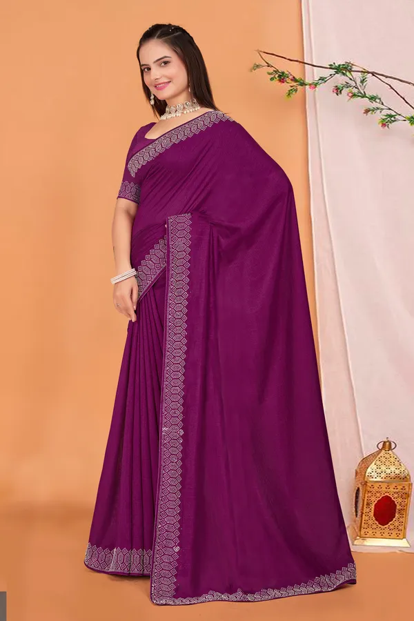 Purple_Georgette_Premium_Embroidered_Saree_With_Matching_Blouse_For_Women