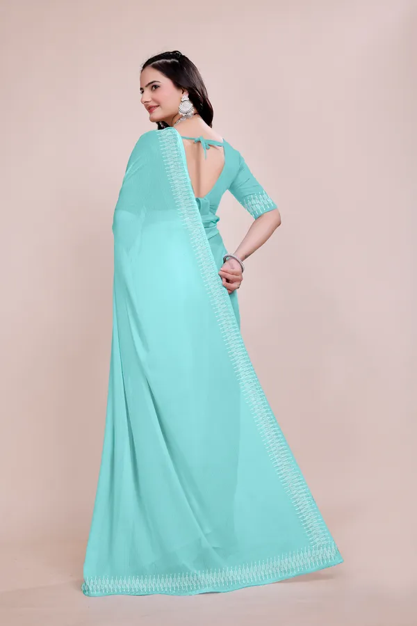 Blue_Georgette_Premium_Embroidered_Saree_With_Matching_Blouse_For_Women